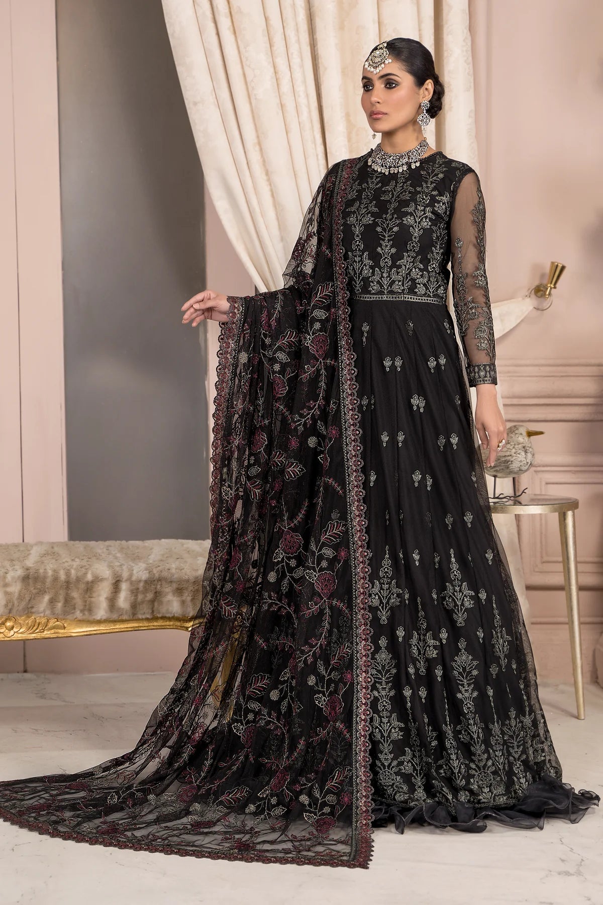 Afreen By Zarif Embroidered Net Unstitched 3 Piece Suit - 03 Afreen By Zarif Embroidered Net Unstitched 3 Piece Suit - 03