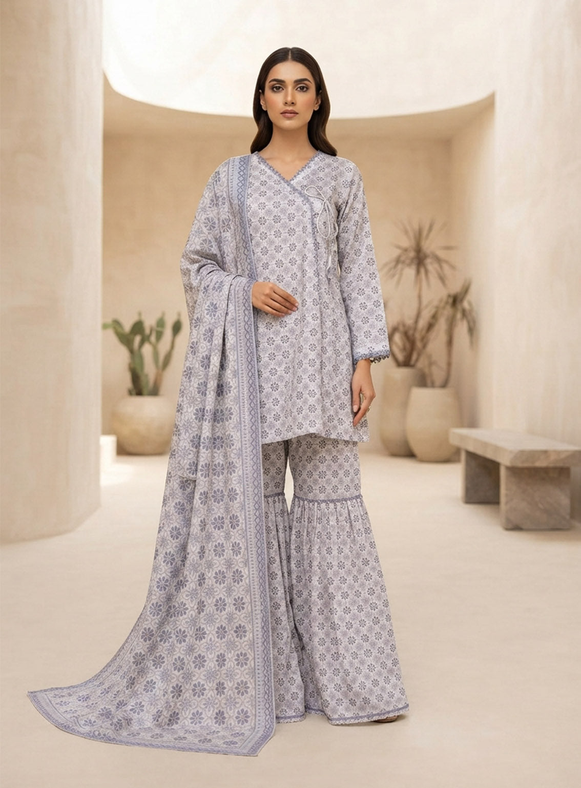 Raad Digital Printed Lawn 3 Piece Stitched Suit RD26DPL D-RA-RPL-08 Raad Digital Printed Lawn 3 Piece Stitched Suit RD26DPL D-RA-RPL-08