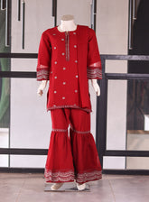 Raad Fancy Embroidered Chiffon Girls 3 Piece Stitched Suit RA26KG D-RK-03-MN