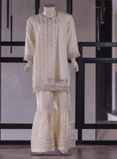 Raad Fancy Embroidered Chiffon Girls 3 Piece Stitched Suit RA26KG D-RK-07-WH