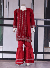 Raad Fancy Embroidered Chiffon Girls 3 Piece Stitched Suit RA26KG D-RK-08-MN