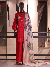Raad Luxury Embroidered Lawn 3 Piece Stitched Suit RD26LE-AI-01-RD