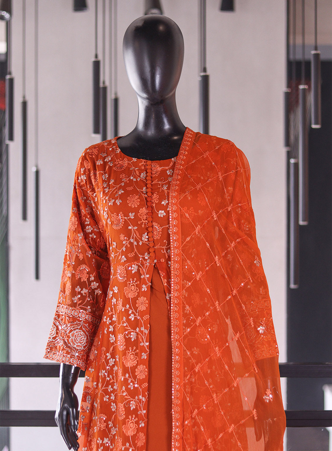 Raad Luxury Formal Embroidered Chiffon 3 Piece Stitched Suit RD26LF D-SG-01-OG Raad Luxury Formal Embroidered Chiffon 3 Piece Stitched Suit RD26LF D-SG-01-OG