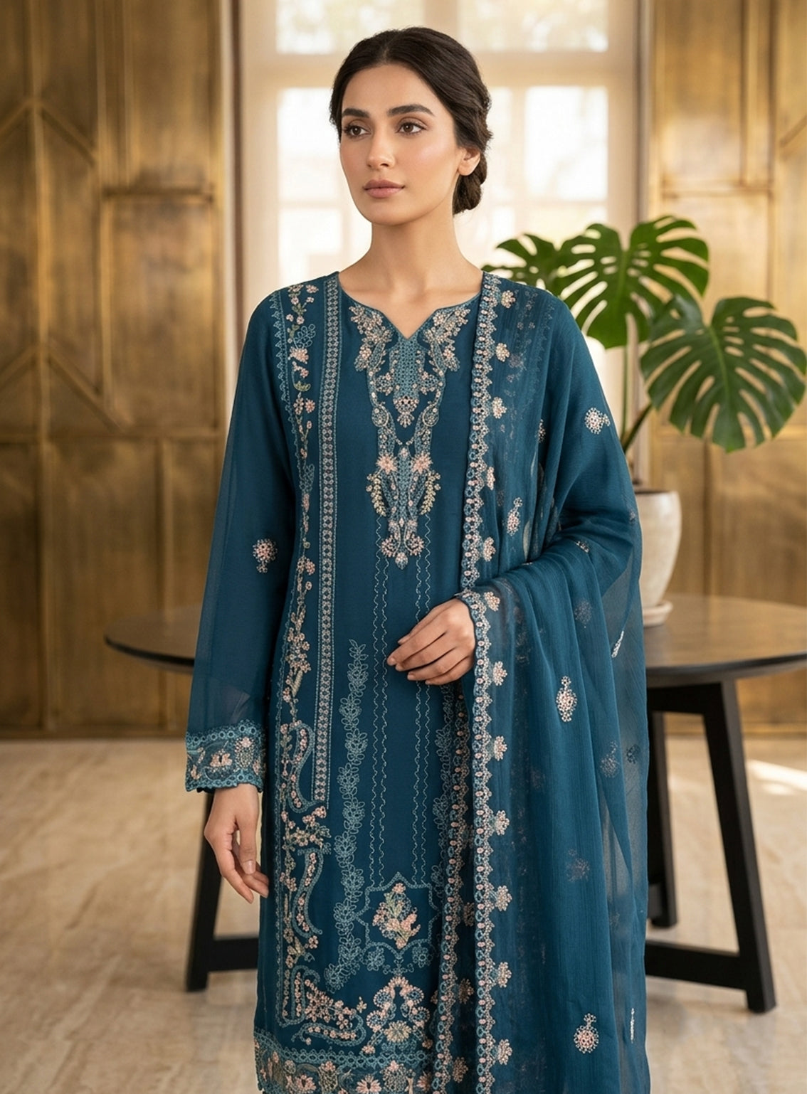 Raad Luxury Formal Embroidered Chiffon 3 Piece Stitched Suit RD26LF RA-KH-01 Raad Luxury Formal Embroidered Chiffon 3 Piece Stitched Suit RD26LF RA-KH-01