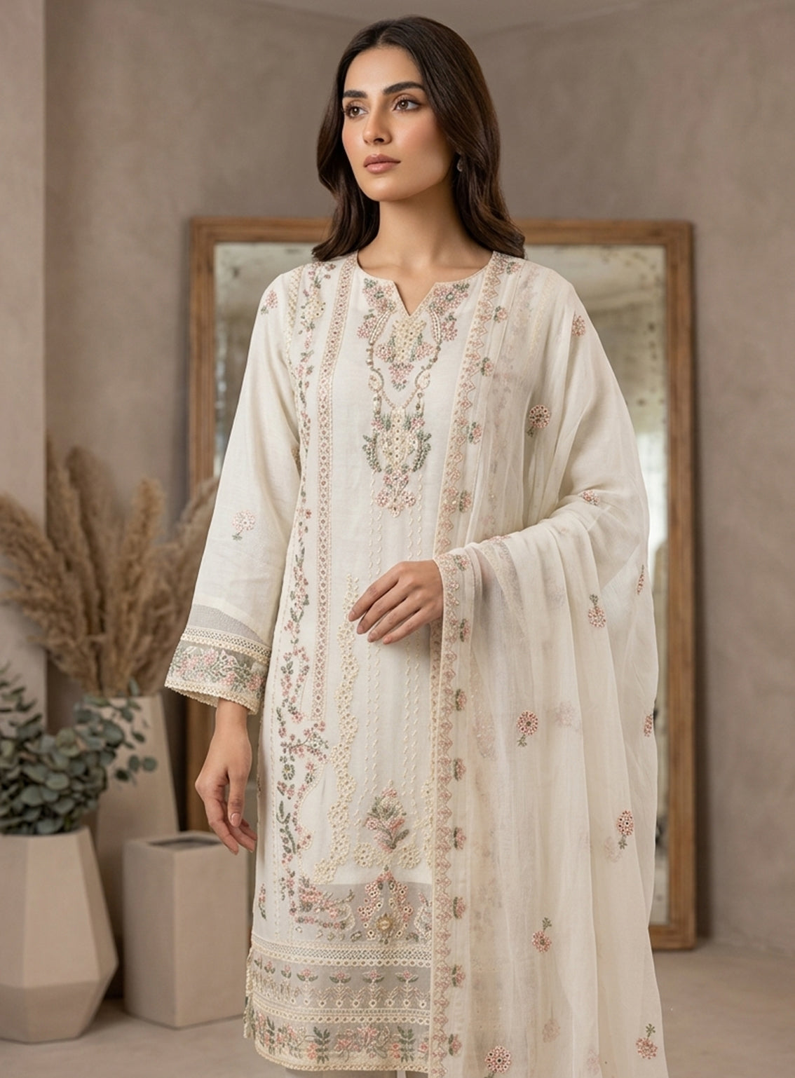 Raad Luxury Formal Embroidered Chiffon 3 Piece Stitched Suit RD26LF RA-KH-05 Raad Luxury Formal Embroidered Chiffon 3 Piece Stitched Suit RD26LF RA-KH-05