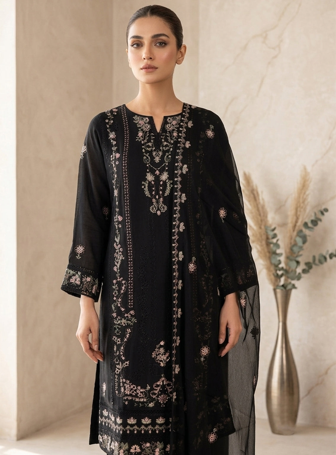 Raad Luxury Formal Embroidered Chiffon 3 Piece Stitched Suit RD26LF RA-KH-09 Raad Luxury Formal Embroidered Chiffon 3 Piece Stitched Suit RD26LF RA-KH-09
