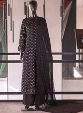 Raad Luxury Formal Embroidered Chiffon 3 Piece Stitched Suit RD26LF RA-VF-01-BK
