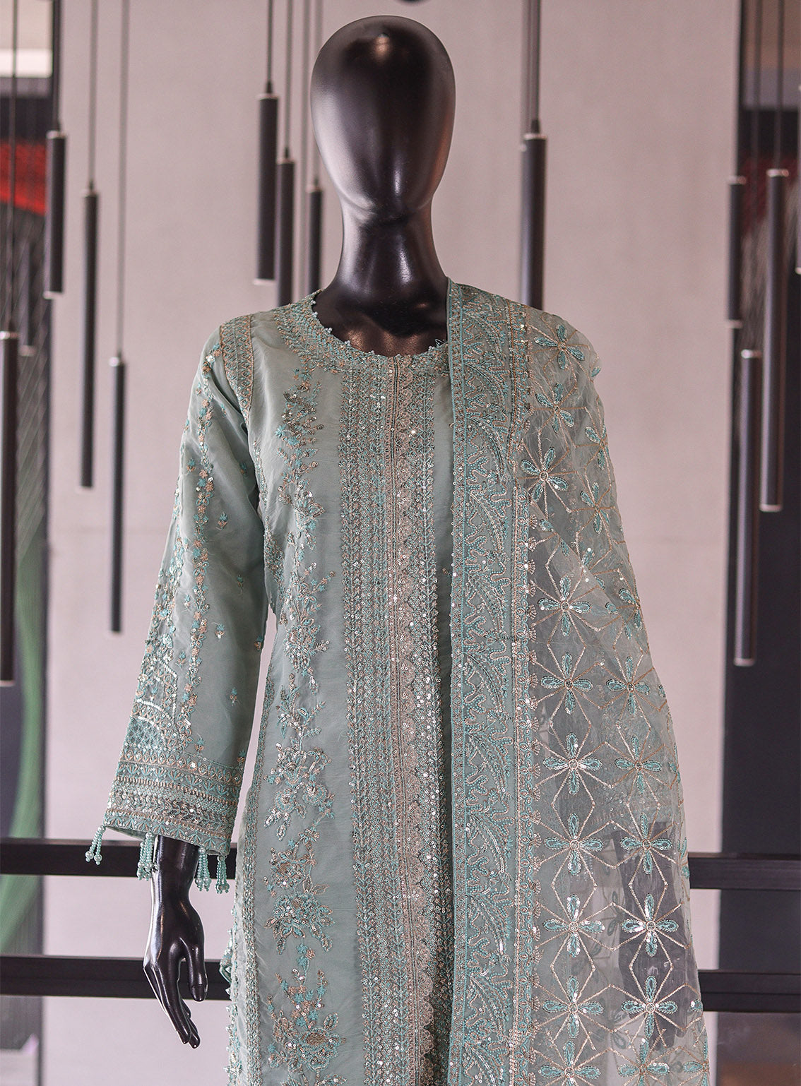 Raad Luxury Formal Embroidered Organza 3 Piece Stitched Suit RD26LF RA-06-MTGN Raad Luxury Formal Embroidered Organza 3 Piece Stitched Suit RD26LF RA-06-MTGN