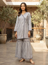 Raad Printed Lawn 2 Piece Stitched Shirt Trouser RD26PL D-RPL-10-GY
