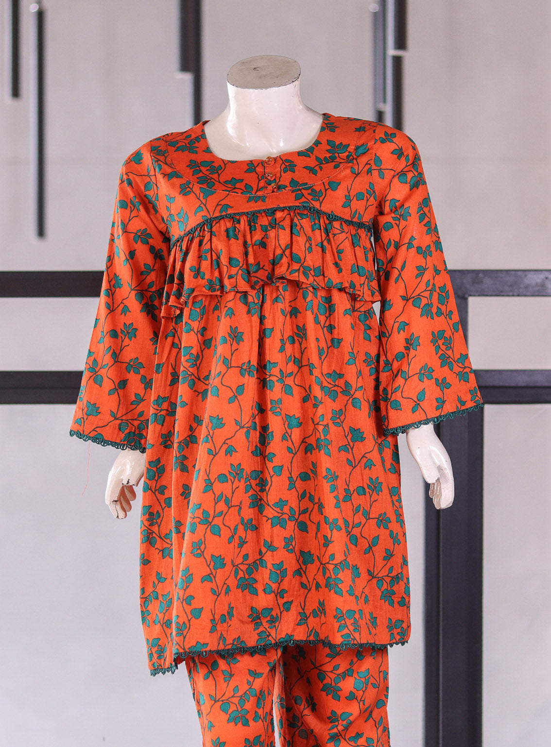 Raad Printed Lawn Girls 2 Piece Stitched Shirt Trouser RA26KG D-RKL-002-OGGN Raad Printed Lawn Girls 2 Piece Stitched Shirt Trouser RA26KG D-RKL-002-OGGN