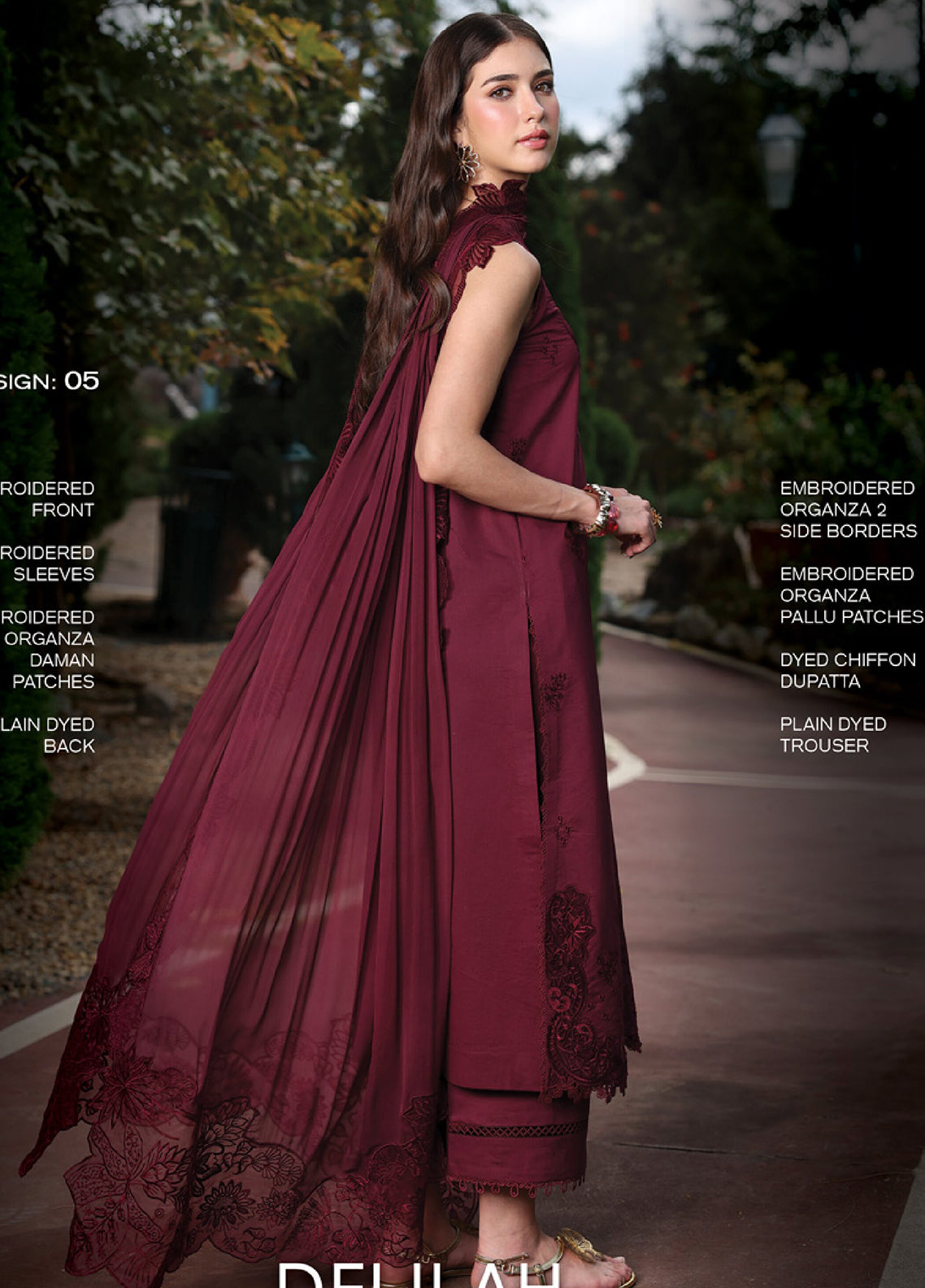 Raaya Luxury Embroidered Lawn 3 Piece Unstitched Suit RYA26LEL D-05 DELILAH Raaya Luxury Embroidered Lawn 3 Piece Unstitched Suit RYA26LEL D-05 DELILAH