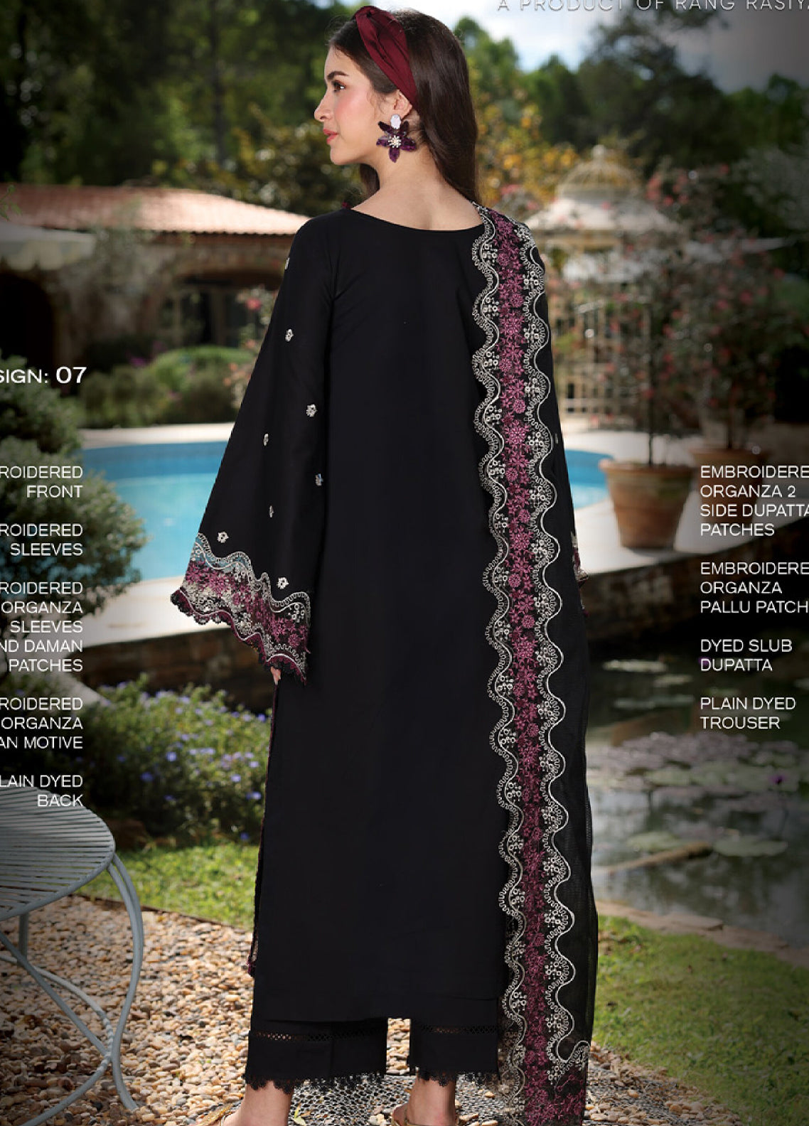 Raaya Luxury Embroidered Lawn 3 Piece Unstitched Suit RYA26LEL D-07 ABIGAIL Raaya Luxury Embroidered Lawn 3 Piece Unstitched Suit RYA26LEL D-07 ABIGAIL