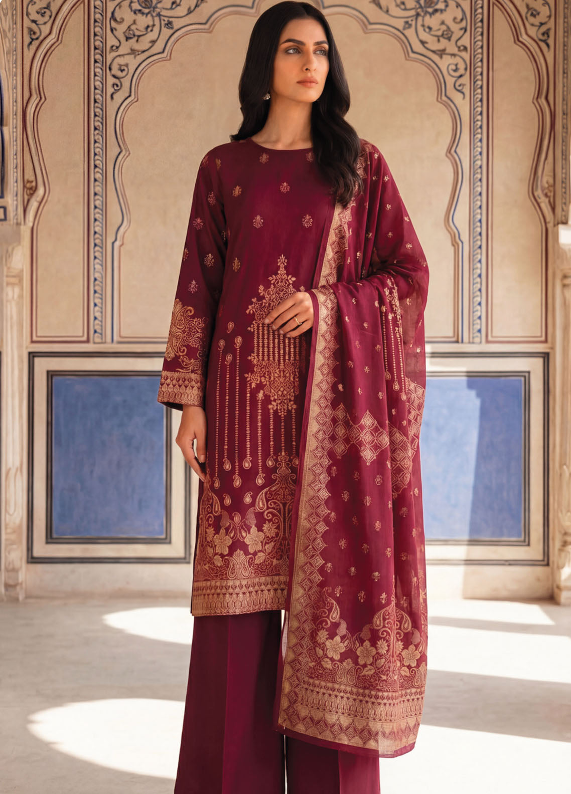 Raha By Soghat Creation Printed Jacquard Lawn 3 Piece Unstitched Suit SC26RV1 D-PJL-04 Raha By Soghat Creation Printed Jacquard Lawn 3 Piece Unstitched Suit SC26RV1 D-PJL-04