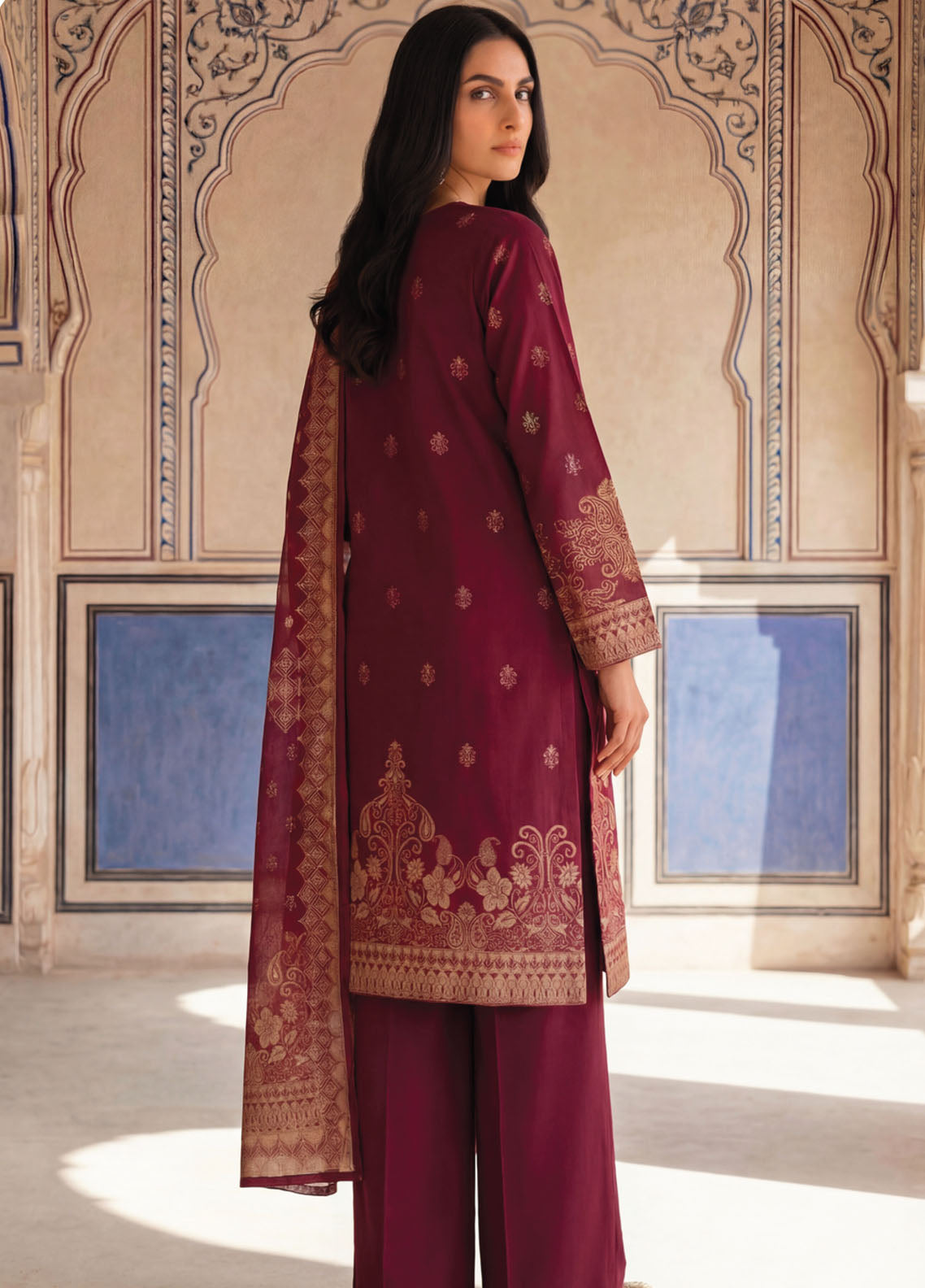 Raha By Soghat Creation Printed Jacquard Lawn 3 Piece Unstitched Suit SC26RV1 D-PJL-04 Raha By Soghat Creation Printed Jacquard Lawn 3 Piece Unstitched Suit SC26RV1 D-PJL-04
