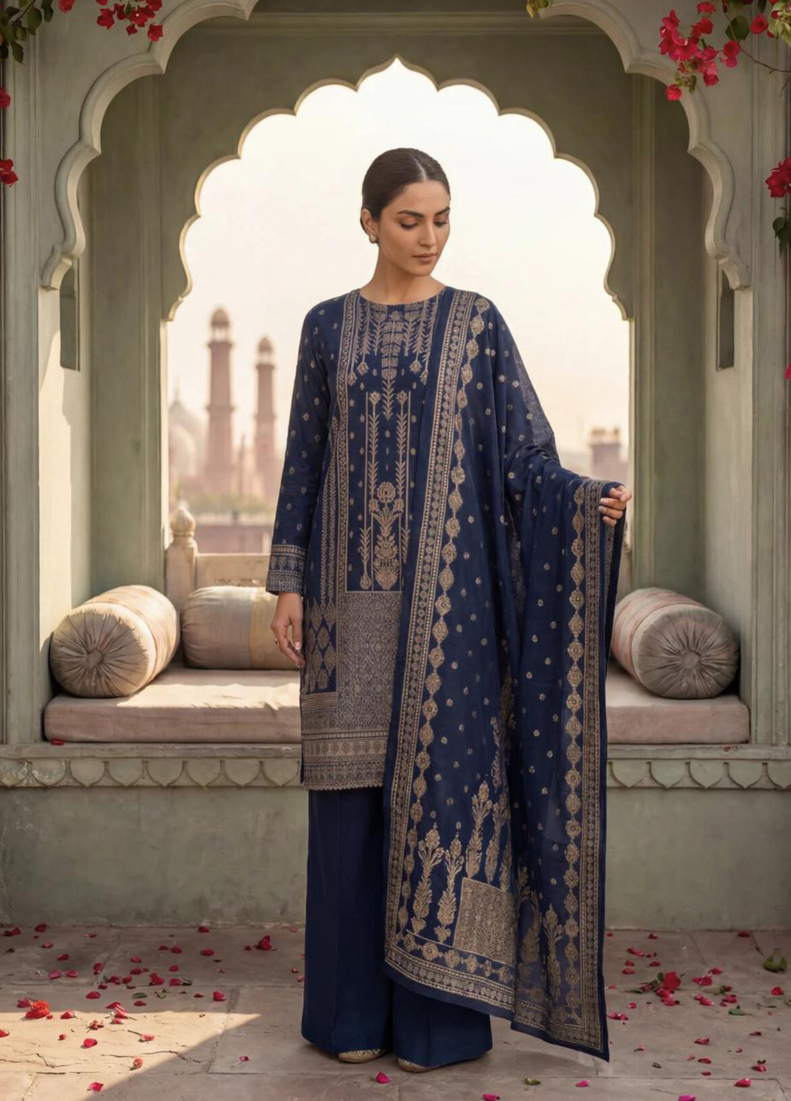 Raha By Soghat Creation Printed Jacquard Lawn 3 Piece Unstitched Suit SC26RV2 D-PJL-01 Raha By Soghat Creation Printed Jacquard Lawn 3 Piece Unstitched Suit SC26RV2 D-PJL-01