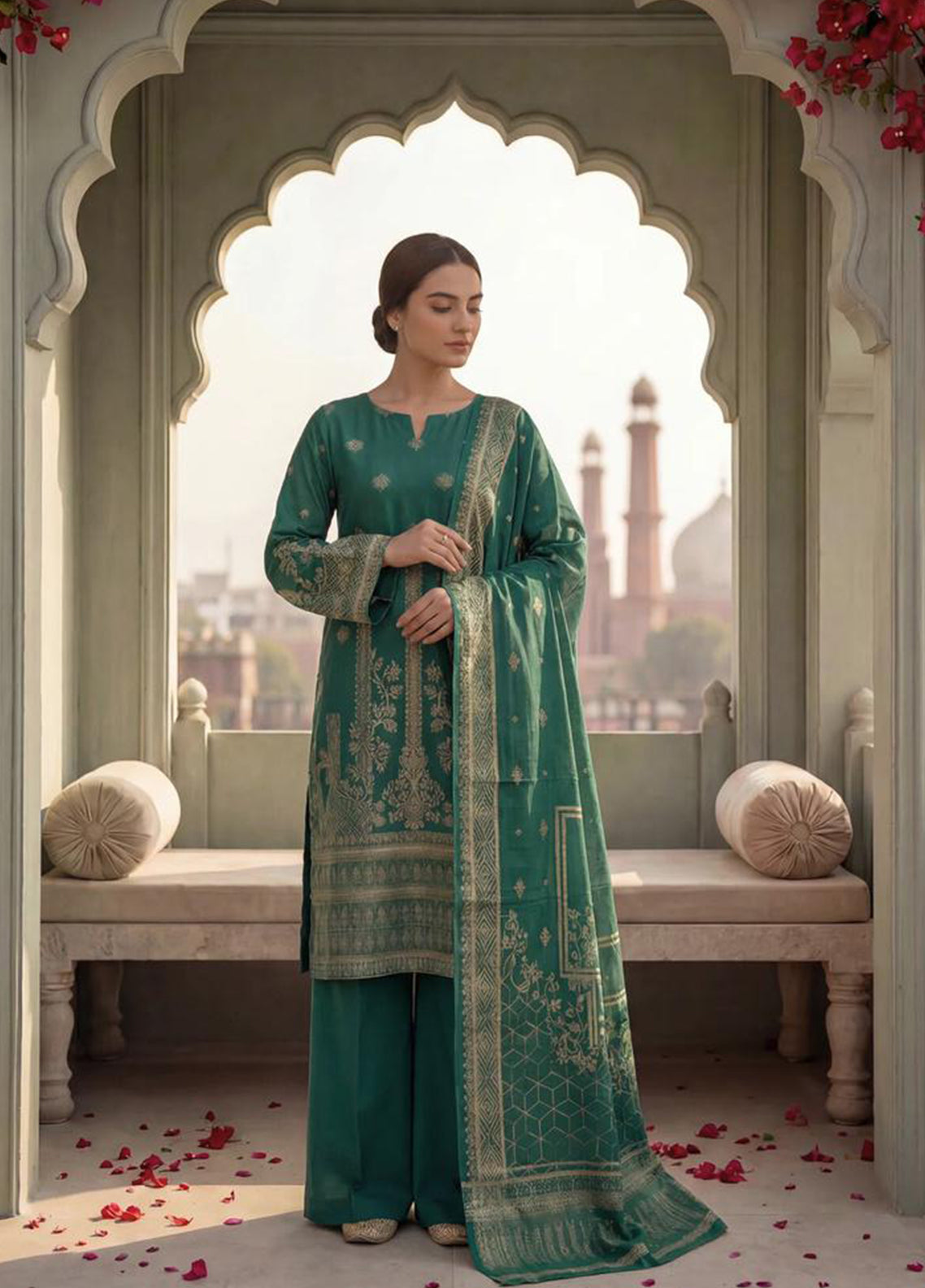 Raha By Soghat Creation Printed Jacquard Lawn 3 Piece Unstitched Suit SC26RV2 D-PJL-06 Raha By Soghat Creation Printed Jacquard Lawn 3 Piece Unstitched Suit SC26RV2 D-PJL-06