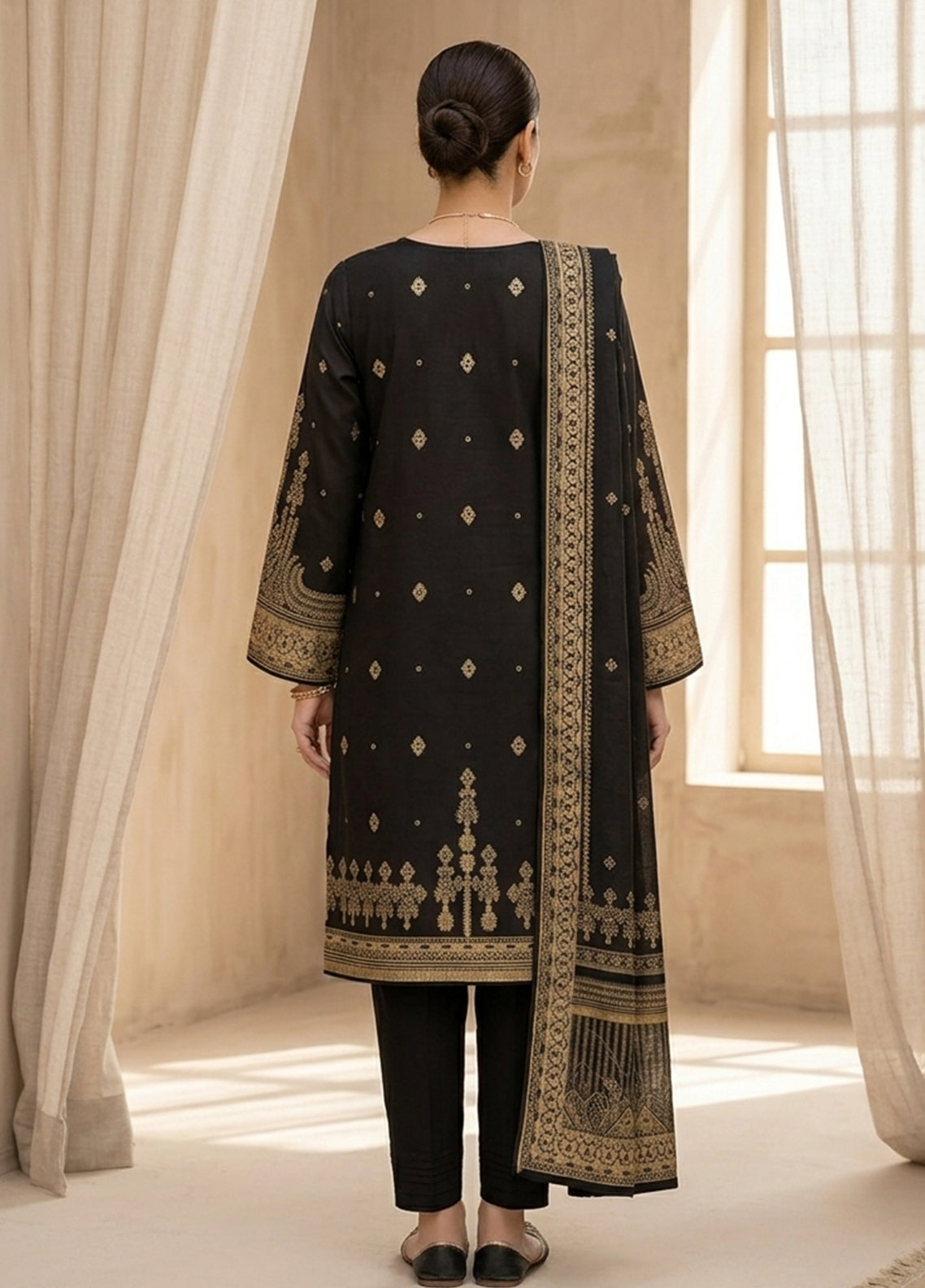 Raha By Soghat Creation Printed Jacquard Lawn 3 Piece Unstitched Suit SC26R D-01 Raha By Soghat Creation Printed Jacquard Lawn 3 Piece Unstitched Suit SC26R D-01