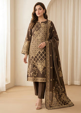Raha By Soghat Creation Printed Jacquard Lawn 3 Piece Unstitched Suit SC26R D-07
