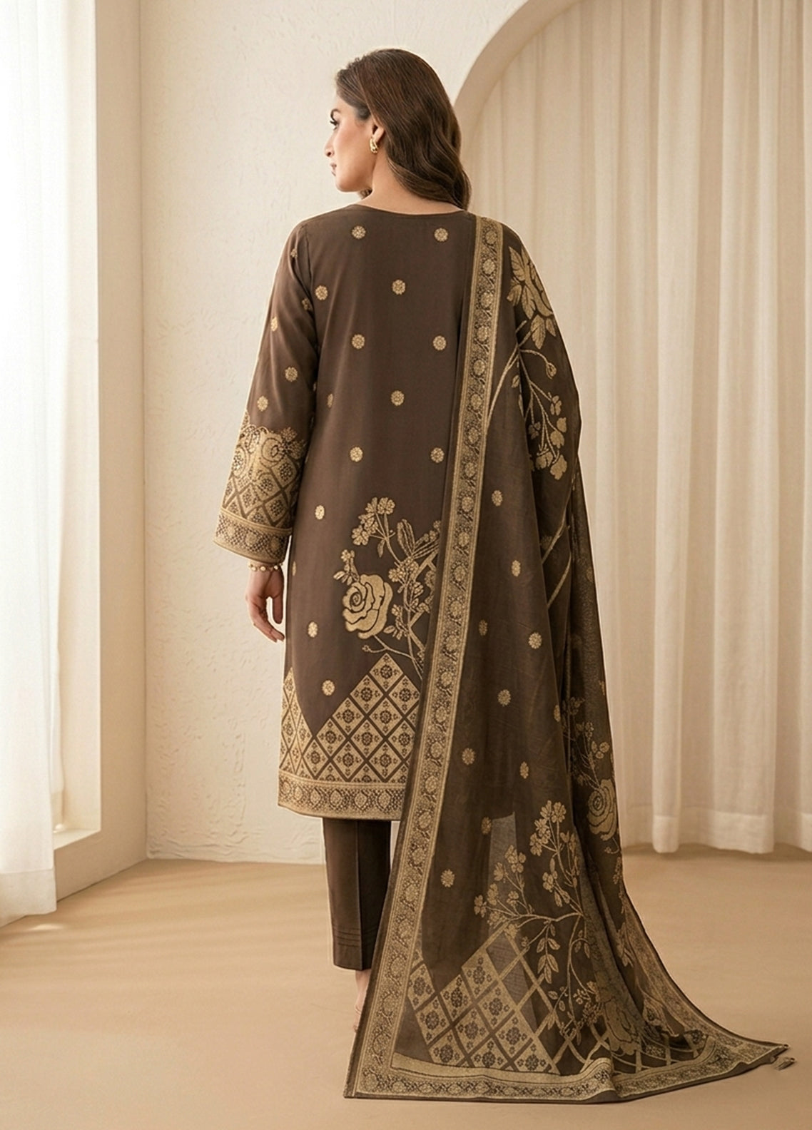 Raha By Soghat Creation Printed Jacquard Lawn 3 Piece Unstitched Suit SC26R D-07 Raha By Soghat Creation Printed Jacquard Lawn 3 Piece Unstitched Suit SC26R D-07