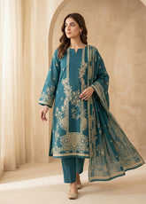 Raha By Soghat Creation Printed Jacquard Lawn 3 Piece Unstitched Suit SC26R D-09