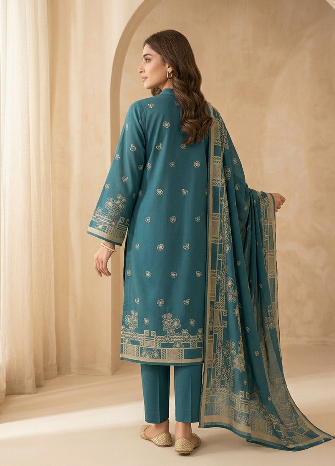 Raha By Soghat Creation Printed Jacquard Lawn 3 Piece Unstitched Suit SC26R D-09 Raha By Soghat Creation Printed Jacquard Lawn 3 Piece Unstitched Suit SC26R D-09