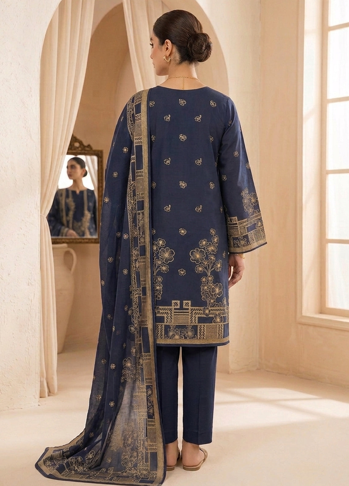 Raha By Soghat Creation Printed Jacquard Lawn 3 Piece Unstitched Suit SC26R D-10 Raha By Soghat Creation Printed Jacquard Lawn 3 Piece Unstitched Suit SC26R D-10