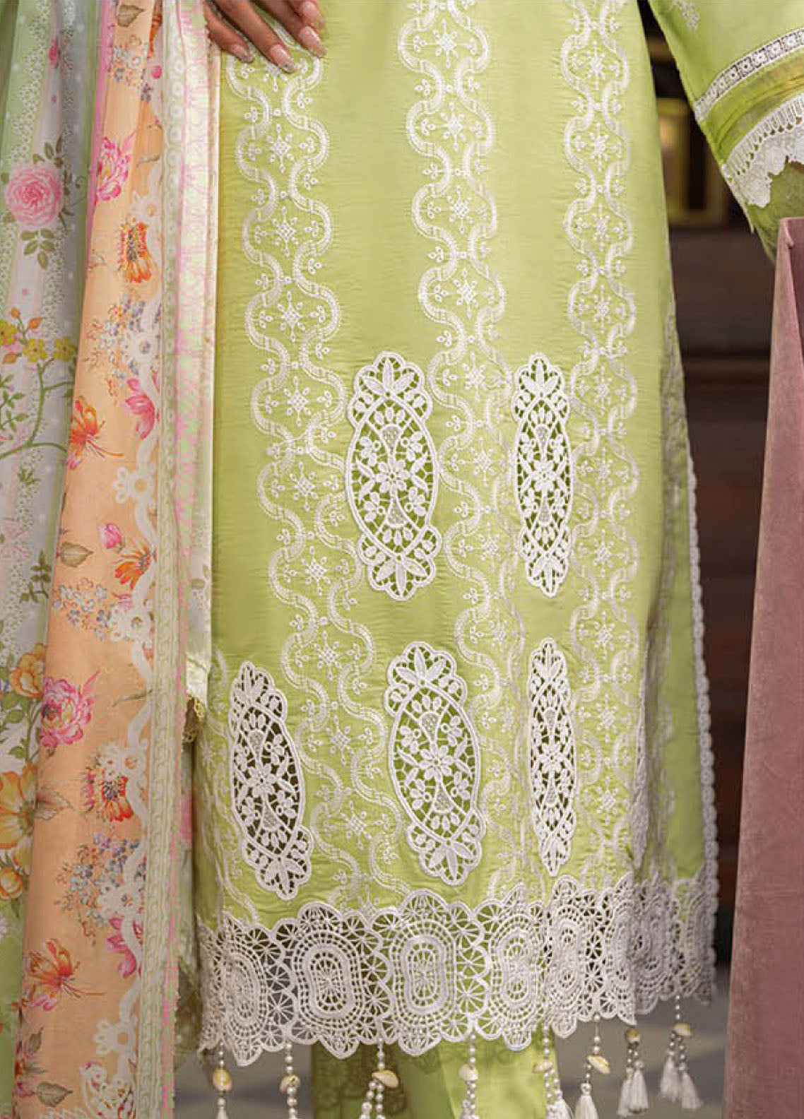 RajBari Embroidered Chikan Unstitched 3 Piece Suit - RB24CE 11 RajBari Embroidered Chikan Unstitched 3 Piece Suit - RB24CE 11