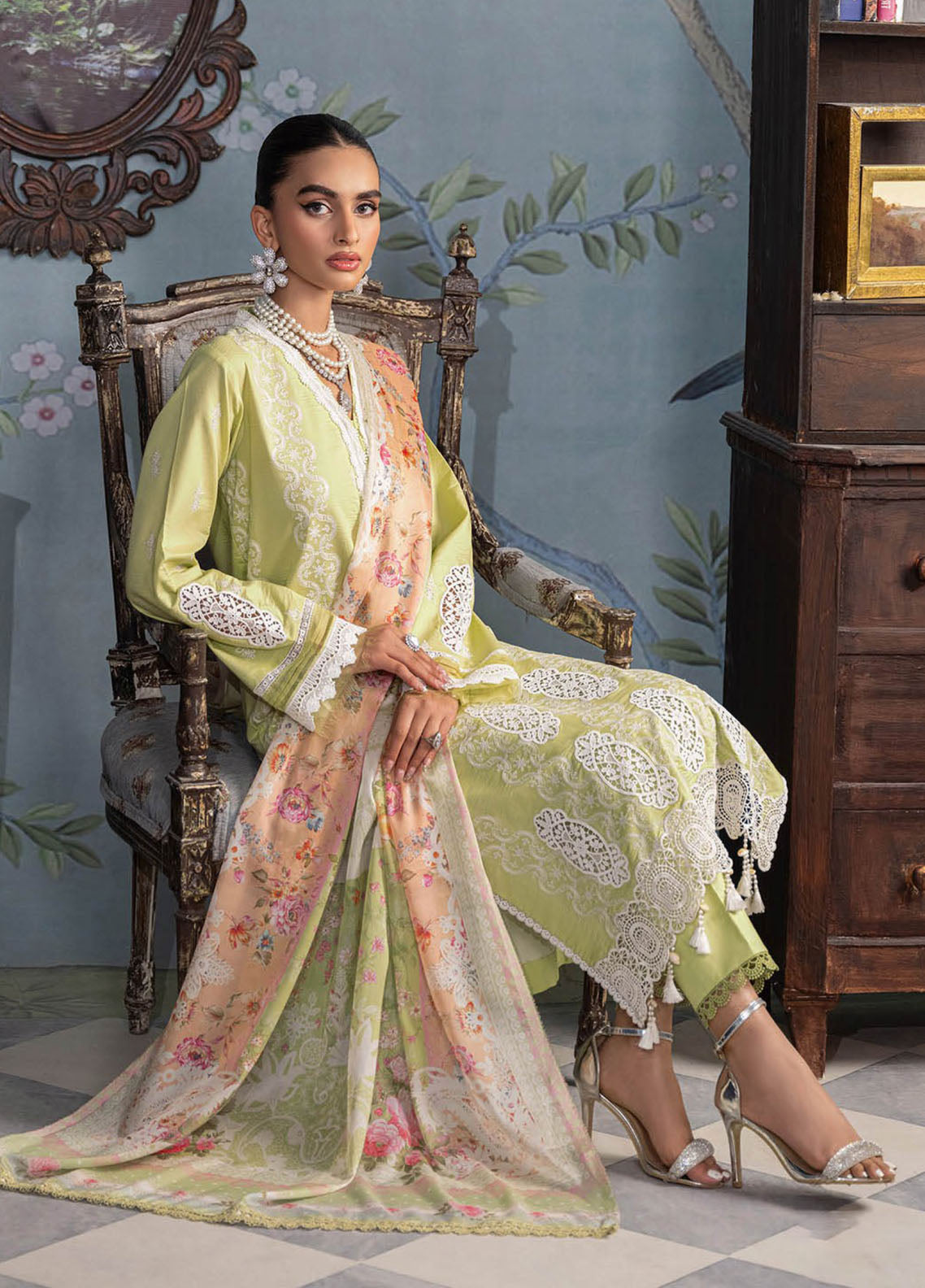 RajBari Embroidered Chikan Unstitched 3 Piece Suit - RB24CE 11 RajBari Embroidered Chikan Unstitched 3 Piece Suit - RB24CE 11