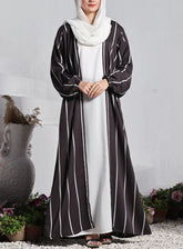 Rania By Hijab Ul Hareem Double Breast Abaya Smoky - HH24R 0122-P-712