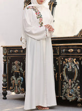 Rania By Hijab Ul Hareem Nida Hand Work Abaya Ivory - HH24R 0119-J-781