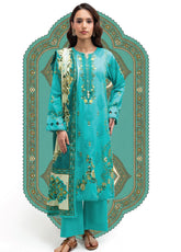 Raqs By Motifz Printed Cotton Viscose Linen 3 Piece Unstitched Suit MT26RCVLV1 D-3573
