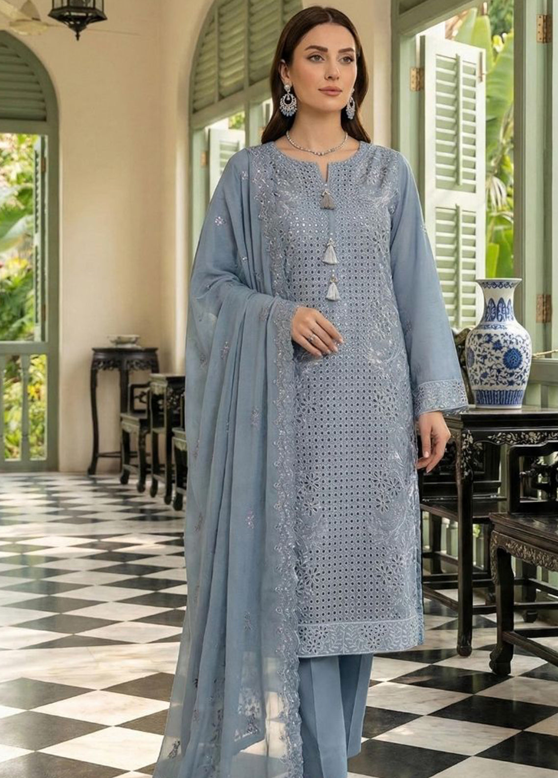 Raskh-E-Qamar By Noorjahan Embroidered Lawn 3 Piece Unstitched Suit NJ26RQ D-02 Raskh-E-Qamar By Noorjahan Embroidered Lawn 3 Piece Unstitched Suit NJ26RQ D-02