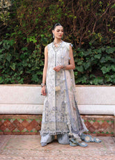 Reine By Republic Womenswear Luxury Embroidered Lawn 3 Piece Unstitched Suit RW26RELL D-1A IRIS