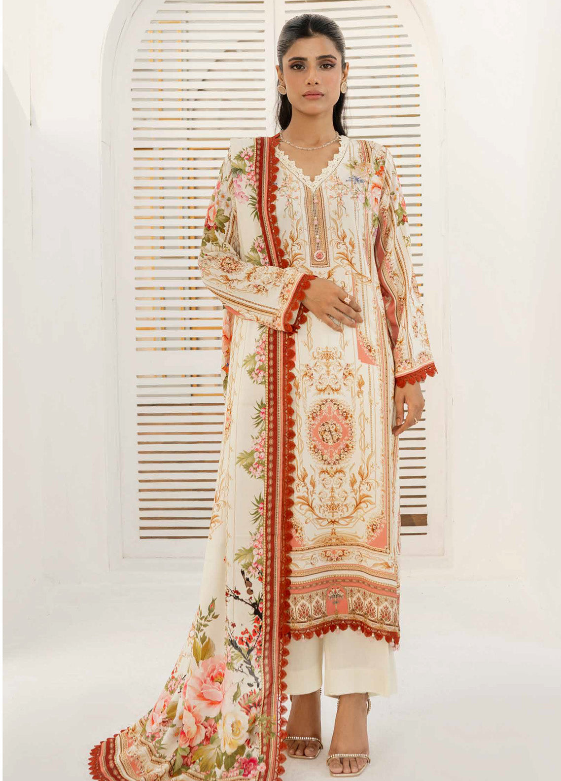 Resham By Firdous Textile Printed Linen Suits Unstitched 3 Piece - FF24RL 901 Resham By Firdous Textile Printed Linen Suits Unstitched 3 Piece - FF24RL 901
