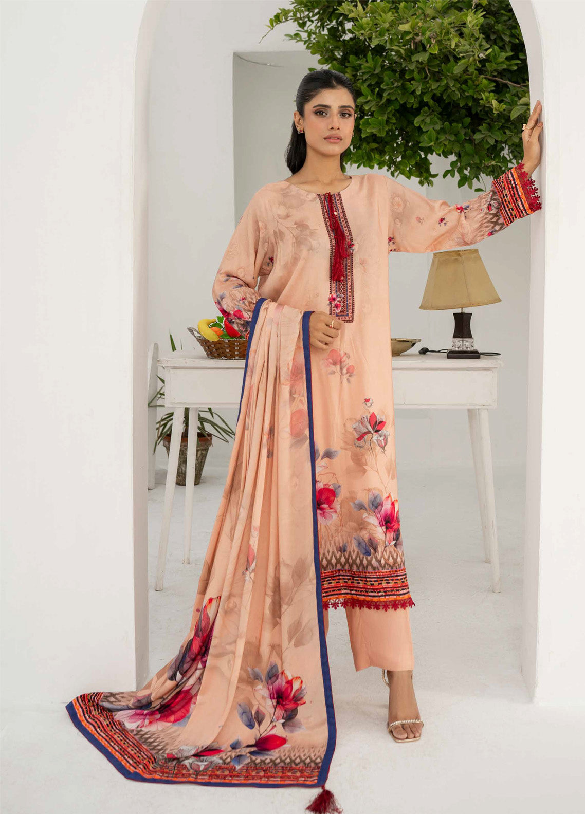 Resham By Firdous Textile Printed Linen Suits Unstitched 3 Piece - FF24RL 904 Resham By Firdous Textile Printed Linen Suits Unstitched 3 Piece - FF24RL 904