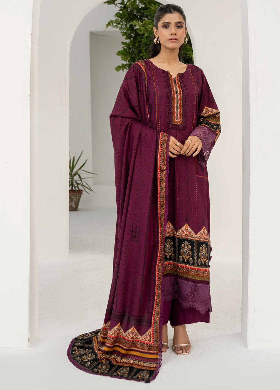 Resham By Firdous Textile Printed Linen Suits Unstitched 3 Piece - FF24RL 909 Resham By Firdous Textile Printed Linen Suits Unstitched 3 Piece - FF24RL 909