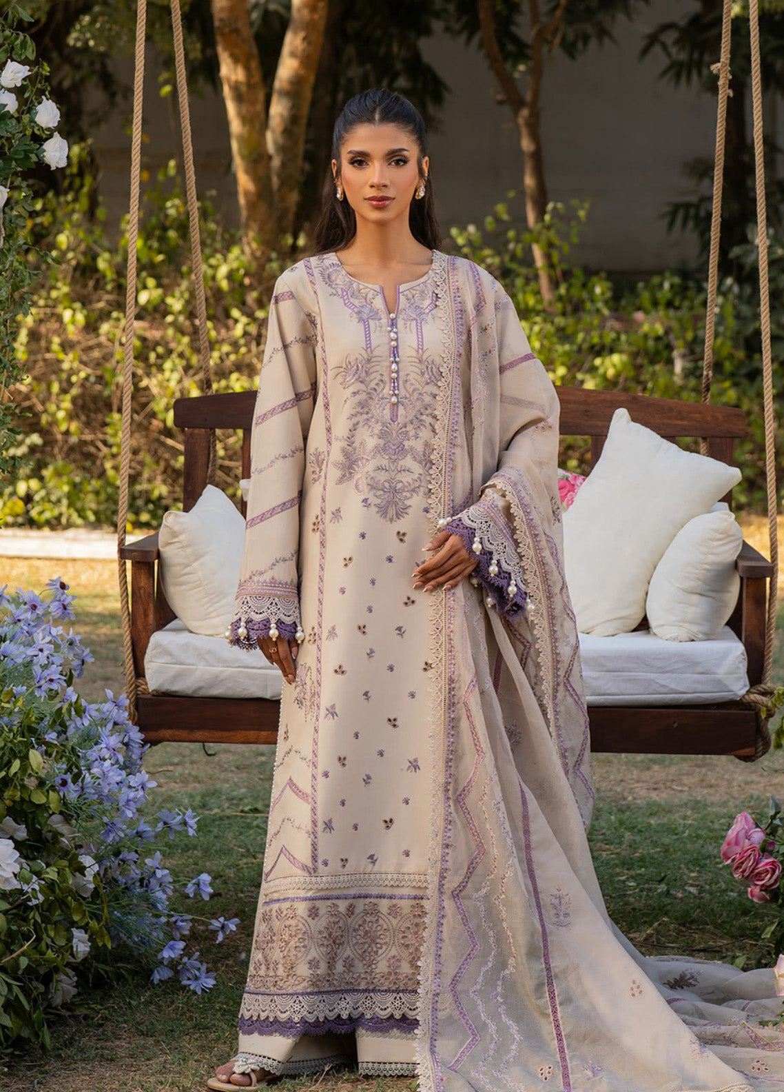 Reveerie by Florent Embroidered Chikankari Lawn Suits Unstitched 3 Piece - FL25RCL FLC-3B Reveerie by Florent Embroidered Chikankari Lawn Suits Unstitched 3 Piece - FL25RCL FLC-3B