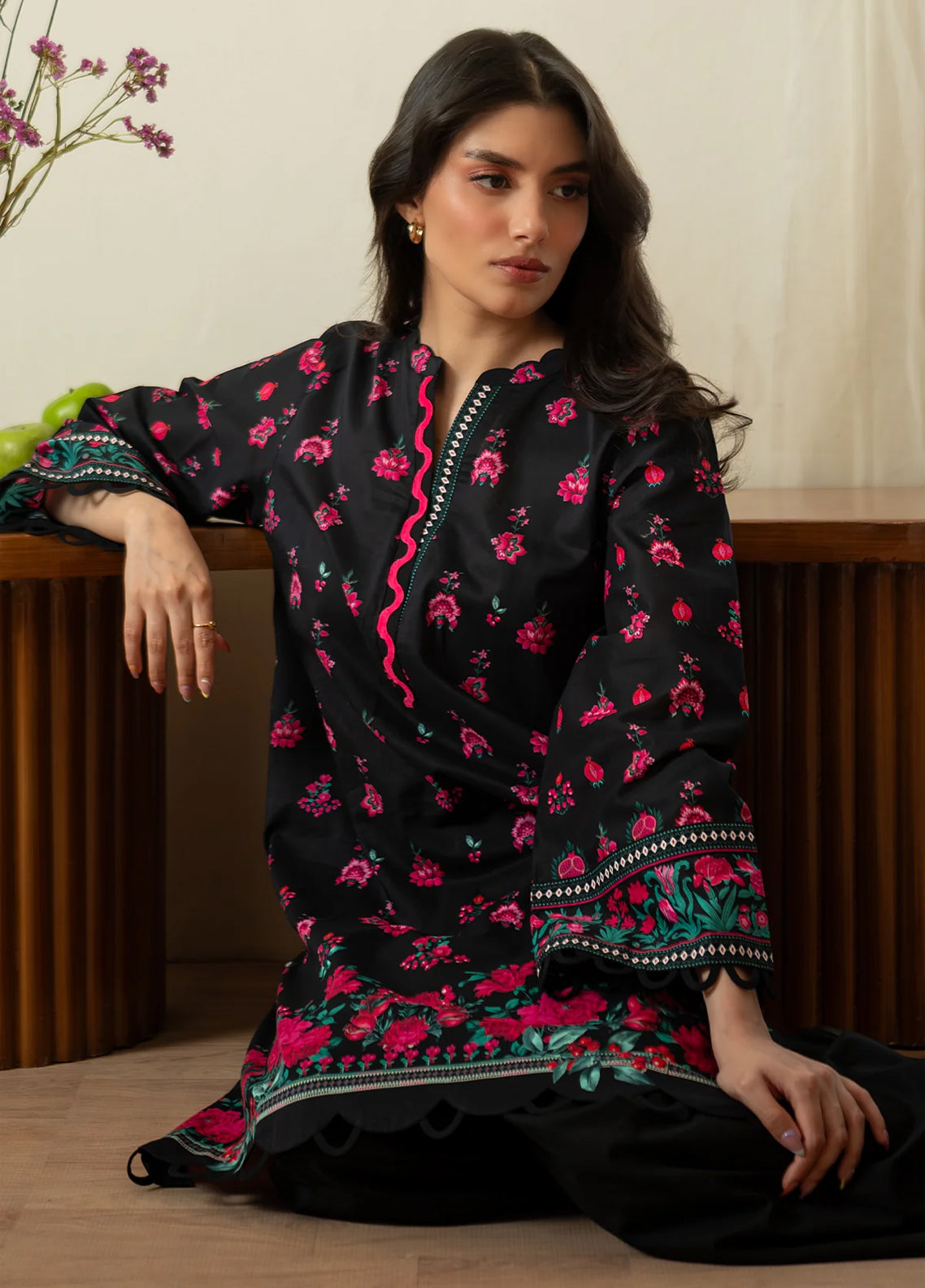 Rhea By Sahar Digital Printed Lawn 1 Piece Unstitched Kurti S26RDPL D-36 BERRY NOIR Rhea By Sahar Digital Printed Lawn 1 Piece Unstitched Kurti S26RDPL D-36 BERRY NOIR