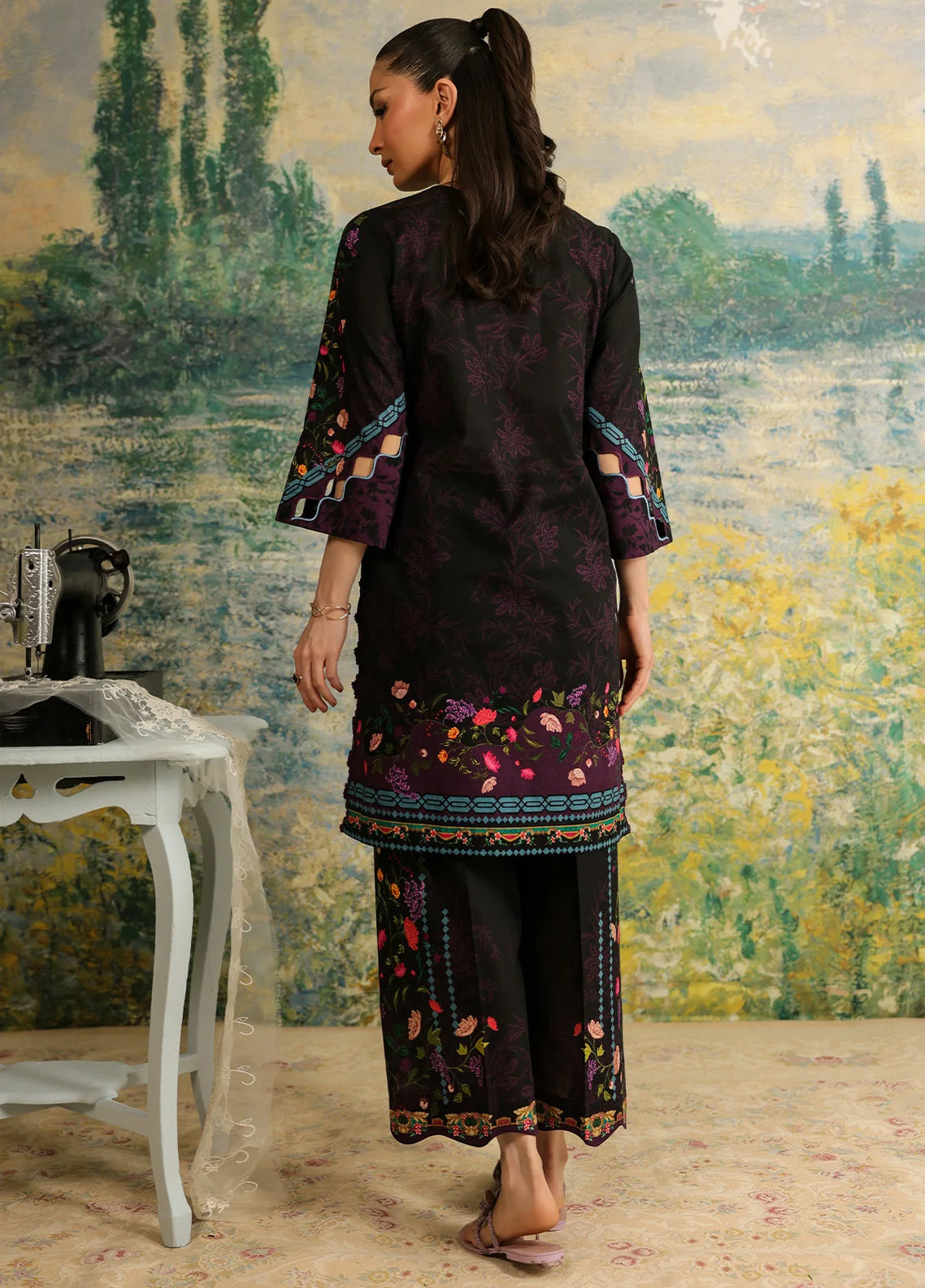 Rhea By Sahar Digital Printed Lawn 2 Piece Unstitched Shirt & Trouser S26RDPL D-25 NOIR BOTANICA Rhea By Sahar Digital Printed Lawn 2 Piece Unstitched Shirt & Trouser S26RDPL D-25 NOIR BOTANICA