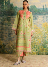 Rhea By Sahar Digital Printed Lawn 2 Piece Unstitched Shirt & Trouser S26RDPL D-28 OLIVE BLUSH
