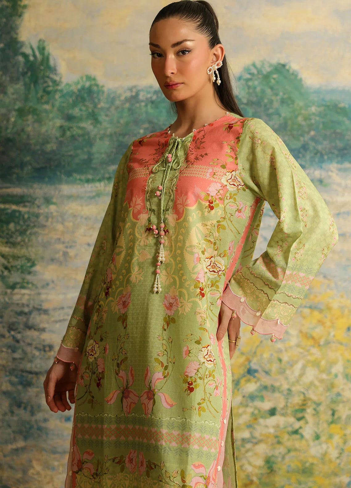 Rhea By Sahar Digital Printed Lawn 2 Piece Unstitched Shirt & Trouser S26RDPL D-28 OLIVE BLUSH Rhea By Sahar Digital Printed Lawn 2 Piece Unstitched Shirt & Trouser S26RDPL D-28 OLIVE BLUSH