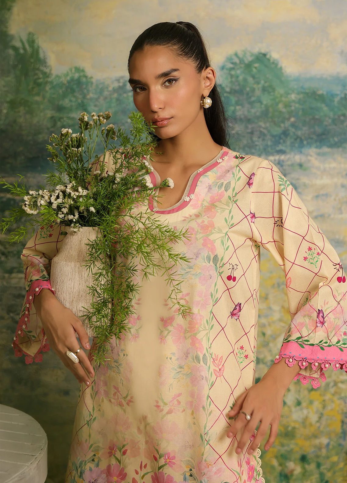 Rhea By Sahar Digital Printed Lawn 2 Piece Unstitched Shirt & Trouser S26RDPL D-29 PETAL TAPESTRY Rhea By Sahar Digital Printed Lawn 2 Piece Unstitched Shirt & Trouser S26RDPL D-29 PETAL TAPESTRY