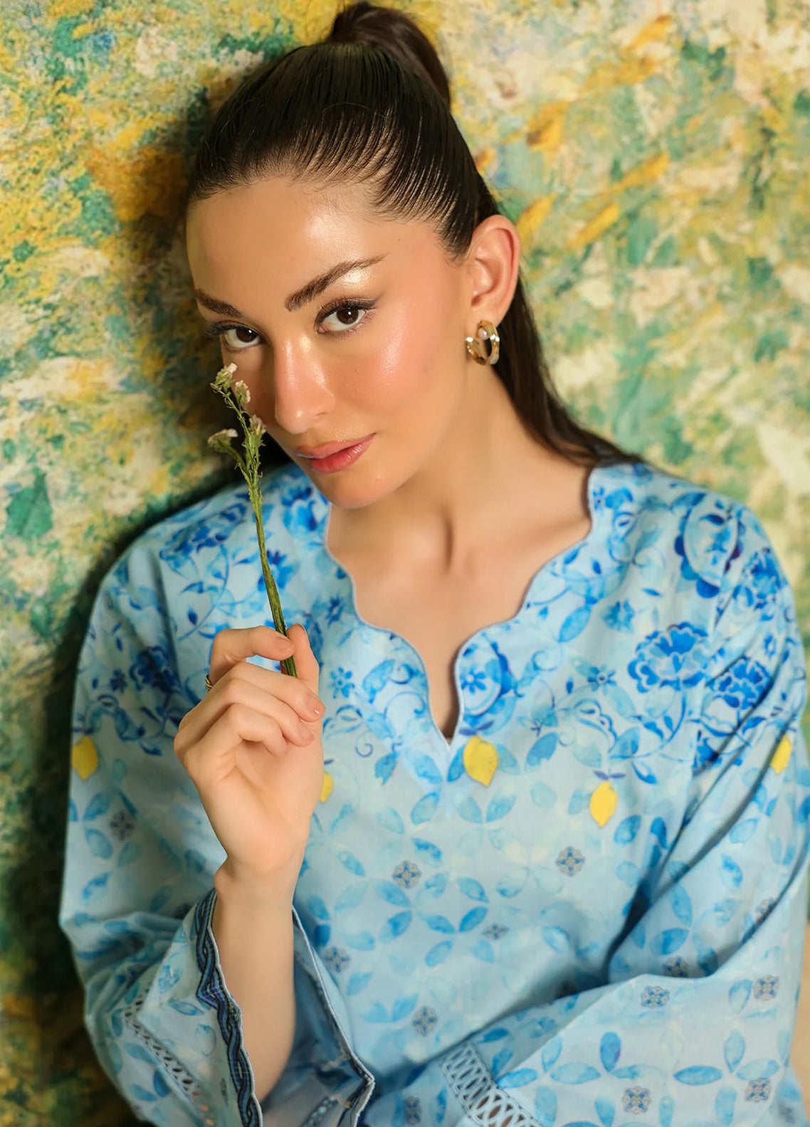 Rhea By Sahar Digital Printed Lawn 2 Piece Unstitched Shirt & Trouser S26RDPL D-30 BLUE MOSAIC Rhea By Sahar Digital Printed Lawn 2 Piece Unstitched Shirt & Trouser S26RDPL D-30 BLUE MOSAIC