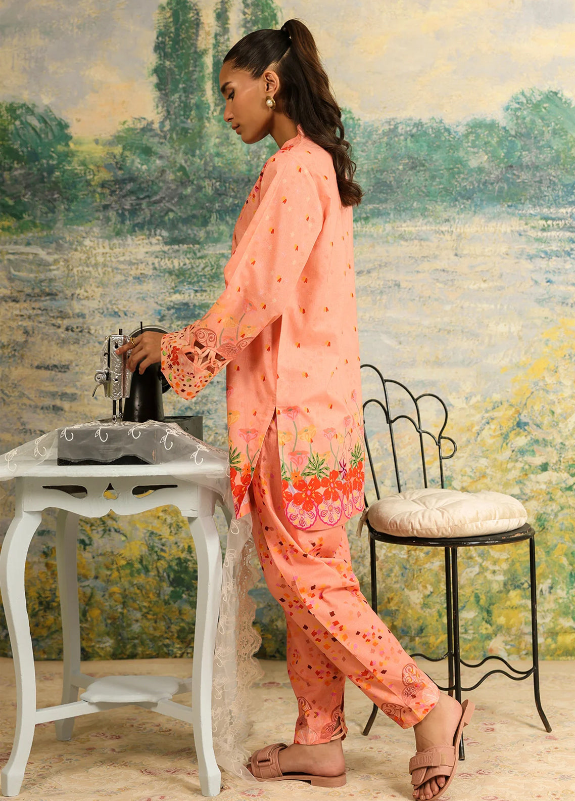 Rhea By Sahar Digital Printed Lawn 2 Piece Unstitched Shirt & Trouser S26RDPL D-32 CORAL DUSK Rhea By Sahar Digital Printed Lawn 2 Piece Unstitched Shirt & Trouser S26RDPL D-32 CORAL DUSK
