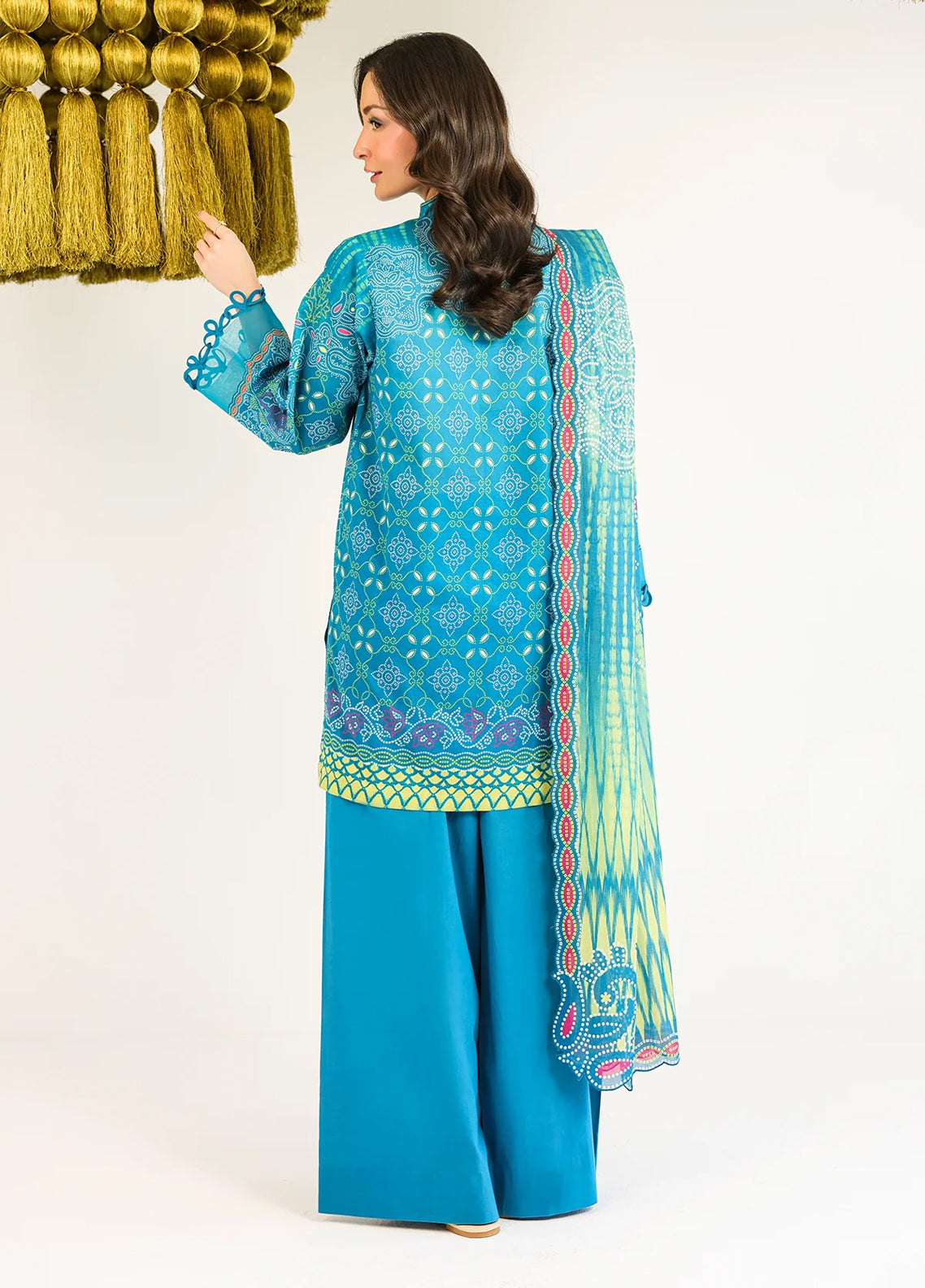 Rhea By Sahar Digital Printed Lawn 3 Piece Unstitched Suit S26RDPL D-14 EMERALD ECHO Rhea By Sahar Digital Printed Lawn 3 Piece Unstitched Suit S26RDPL D-14 EMERALD ECHO