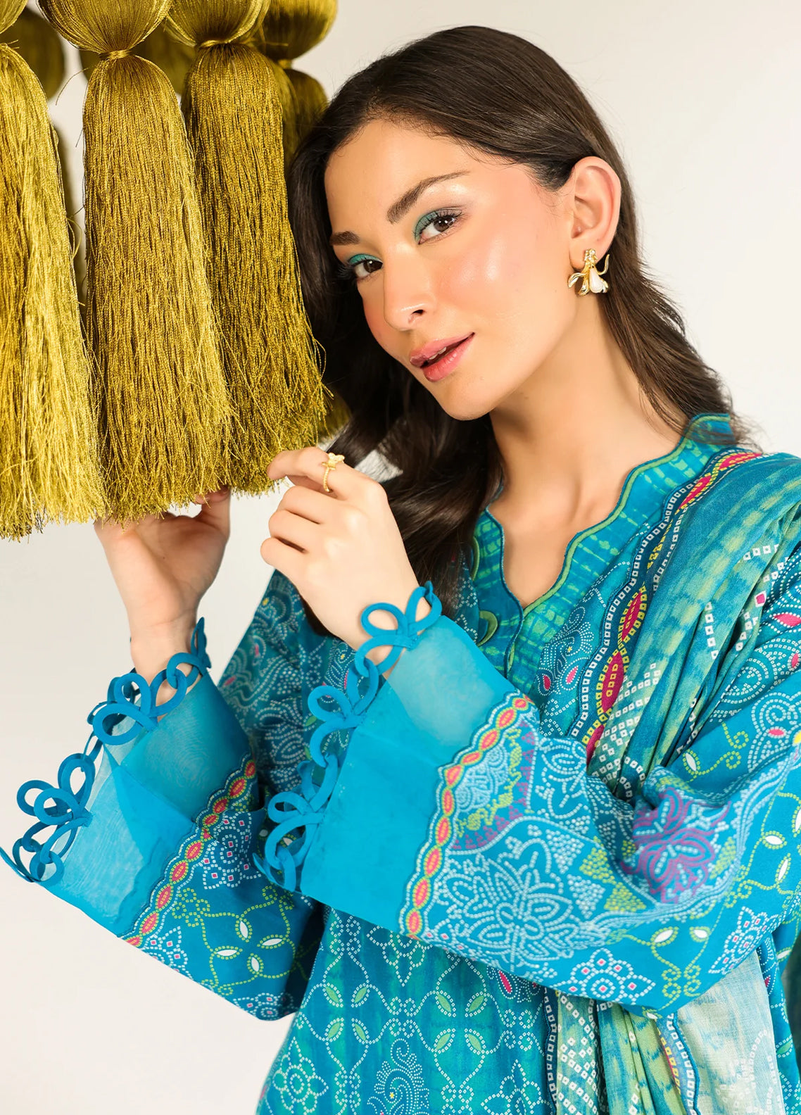 Rhea By Sahar Digital Printed Lawn 3 Piece Unstitched Suit S26RDPL D-14 EMERALD ECHO Rhea By Sahar Digital Printed Lawn 3 Piece Unstitched Suit S26RDPL D-14 EMERALD ECHO