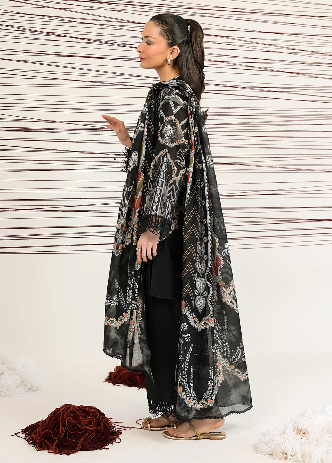 Rhea By Sahar Digital Printed Lawn 3 Piece Unstitched Suit S26RDPL D-17 NOIR HERITAGE Rhea By Sahar Digital Printed Lawn 3 Piece Unstitched Suit S26RDPL D-17 NOIR HERITAGE