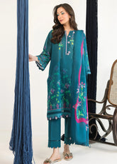 Rhea By Sahar Digital Printed Lawn 3 Piece Unstitched Suit S26RDPL D-18 TEAL MIRAGE
