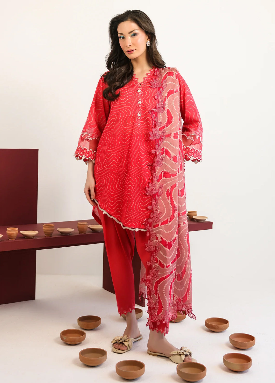 Rhea By Sahar Digital Printed Lawn 3 Piece Unstitched Suit S26RDPL D-22 ROUGE HEIRLOOM Rhea By Sahar Digital Printed Lawn 3 Piece Unstitched Suit S26RDPL D-22 ROUGE HEIRLOOM