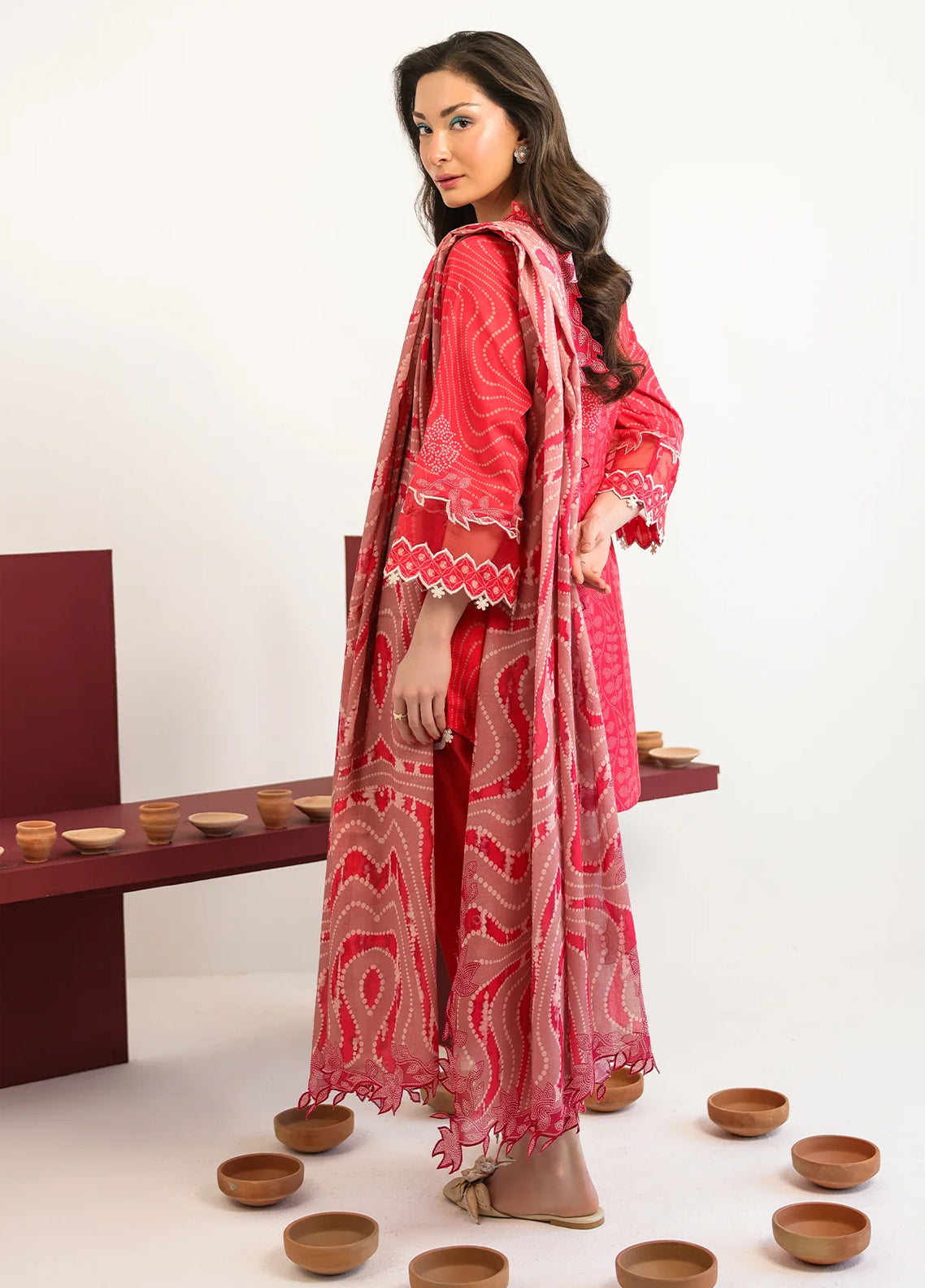 Rhea By Sahar Digital Printed Lawn 3 Piece Unstitched Suit S26RDPL D-22 ROUGE HEIRLOOM Rhea By Sahar Digital Printed Lawn 3 Piece Unstitched Suit S26RDPL D-22 ROUGE HEIRLOOM